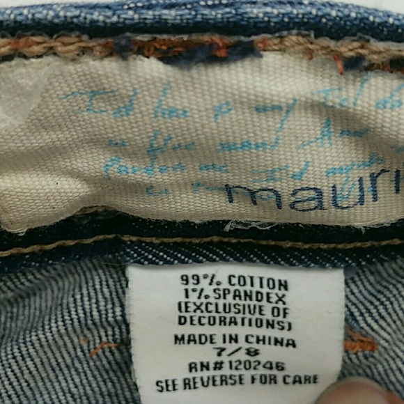 Blue Jean Skirt distressed size 7 / 8 - Picture 6 of 8